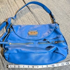 The Sak Blue Shoulder Bag with Cobalt Leather